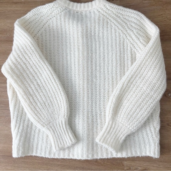 Sézane Cream Chunky Knit Button Cardigan - Picture 3 of 6